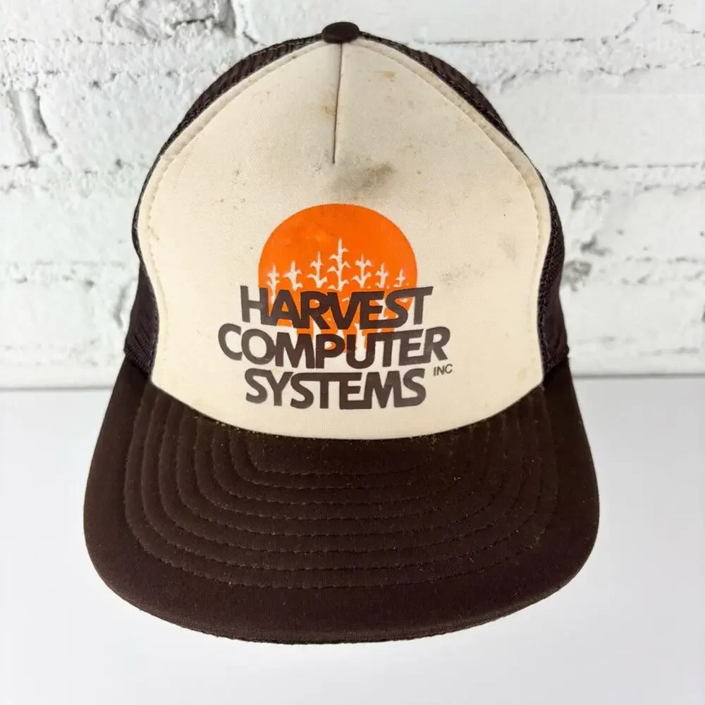 Vintage Harvest Computer Systems Farmer Trucker Snapback